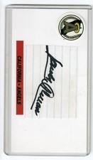 Sandy Alomar Sr. autograph signature index card - black ink
