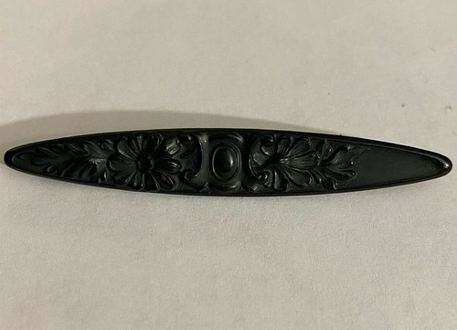 Vintage Black Iron Floral Pattern Bar Pin 2.5 Inches Long ๐ - Picture 3 of 5
