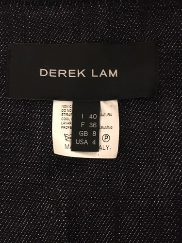 NWOT Derek Lam Dark Blue Denim Long Sleeve Trench Coat Jacket A Line Dress Sz 4 - Picture 11 of 11