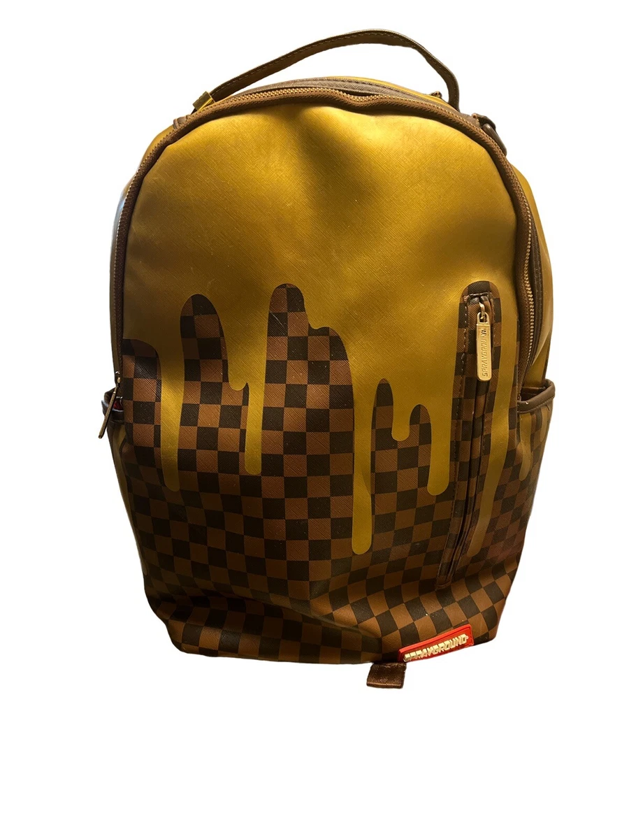 Sprayground Gold Shark In Paris DLXDVF Backpack Gold – FCS Sneakers