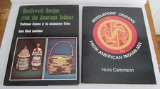Lot of 2 American Indian Art Needlepoint Designs HC Books in DJ