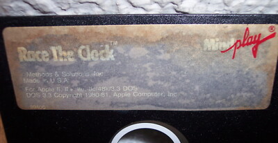 Race the Clock (1981, Apple II) 5.25'' Floppy Mindplay