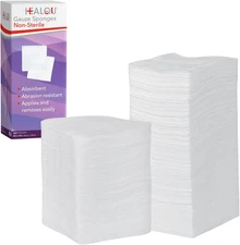 Gasas de 4" x 4" - Paquete de 200, 4 capas, no tejidas