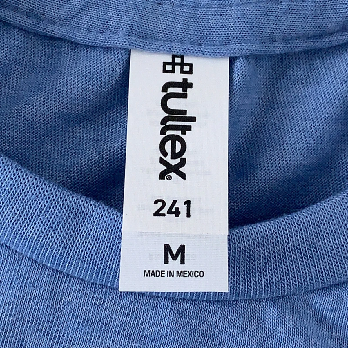 Lot of 5 Tultex 241 Unisex Size Medium Blue Short Sleeve Poly rich