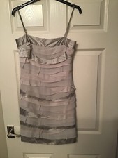 Mint Velvet Evening Dress Cocktail Dress Size 12 Silver Grey