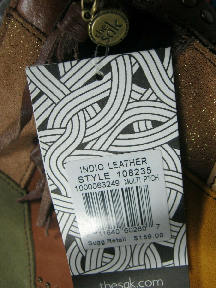 The Sak Indio Leather Shoulder Bag Multiple Patch NWT $159 | eBay