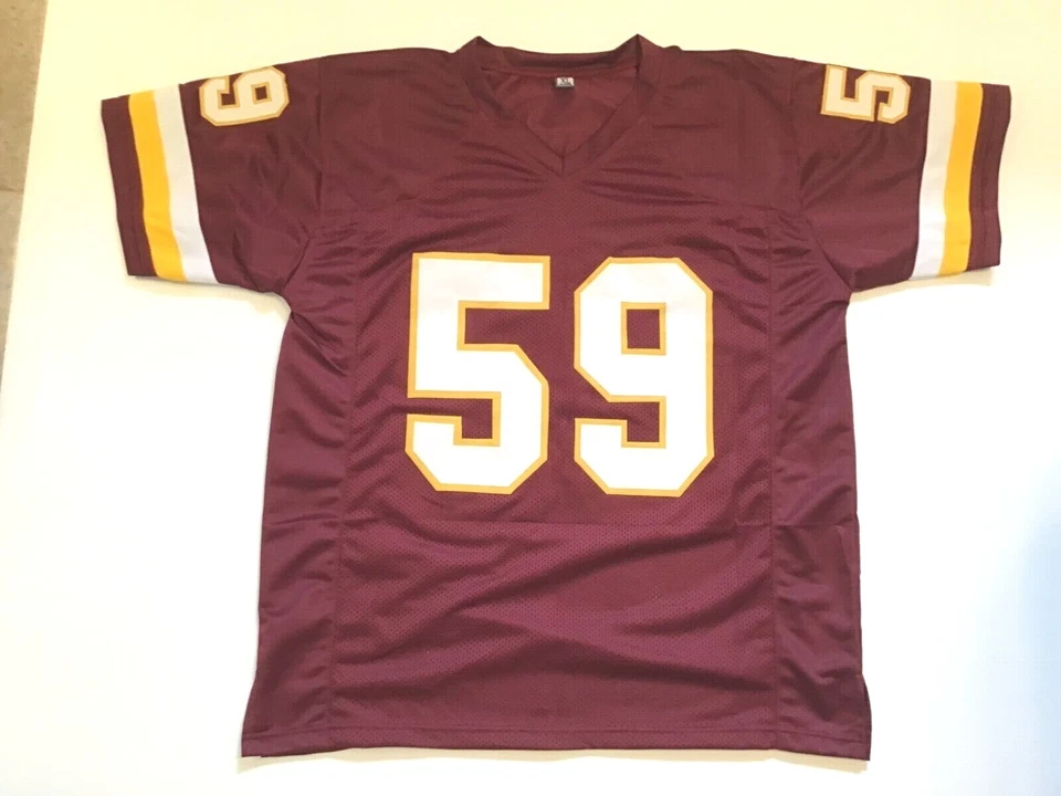 НЕПОДПИСАННАЯ вышитая на заказ бордовая футболка London Fletcher — M, L, XL, 2XL - Изображение 2 из 2