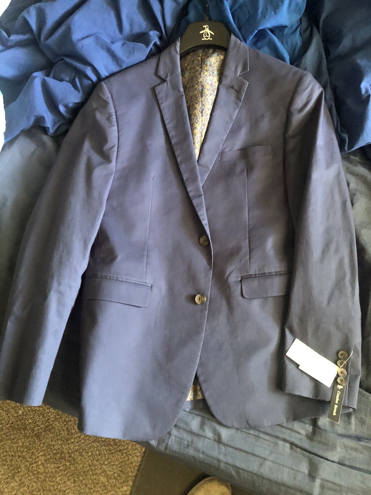 Men’s Original Penguin Suit Blue (40R, 36 W, Pant Measurements Included) image 4