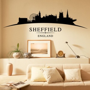 Sheffield city skyline wall stickers landscapes art decal decor sl8 Sheffield city skyline wall stickers landscapes art decal decor sl8