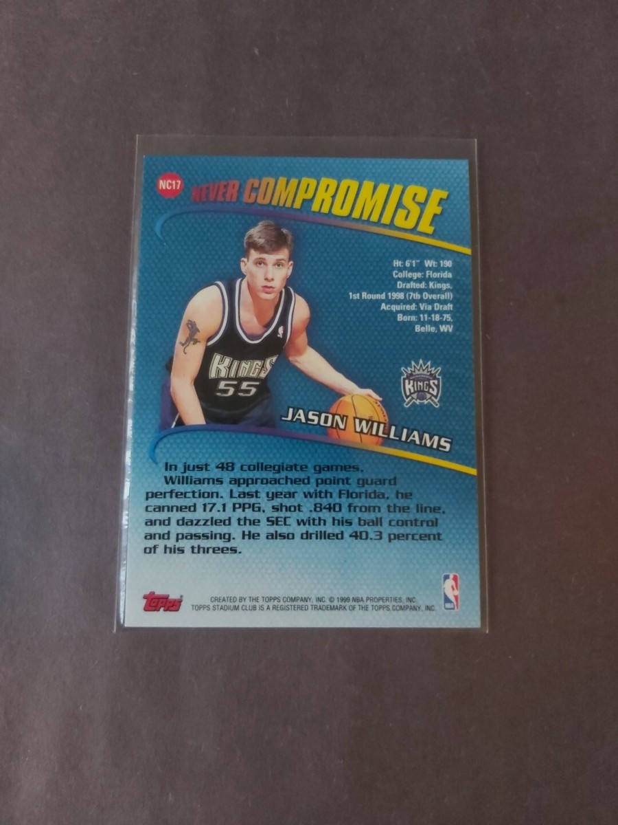 98-99 TSC Jason Williams Rookie Rc Never Compromise Insert #nc17