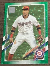 2021 Topps Series 2 Starlin Castro #453 Green Ice Foil /499 Washington Nationals