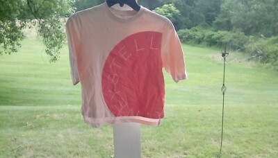 nwot! too cool! Stella McCartney pink coral logo cropped tshirt girls 10 