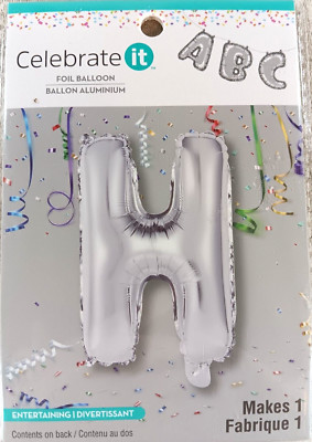NEW Celebrate It Letter H Balloon Mylar 16-in Holographic Balloon 