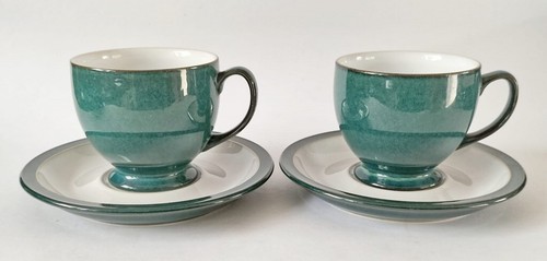 Denby Greenwich Tea Cups and Saucers X 2