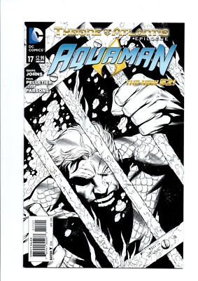 AQUAMAN #17 Vol.7 Black & White VARIANT   KEY New 52 DC Comics 2013 