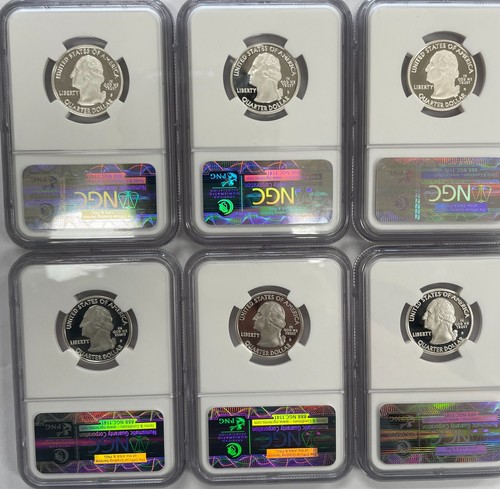 2009 S Silver Proof Quarters US Territories 6 Coin Set NGC PF69 Ultra Cameo - Picture 4 of 4