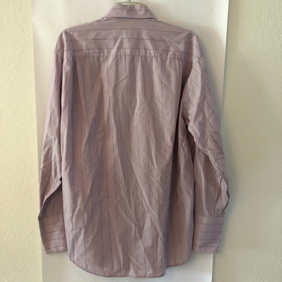 NAUTICA Men Purple Pink Long Sleeve Dress Shirt Size 15 1/2 - 32/33 Button Down - Image 3 of 4