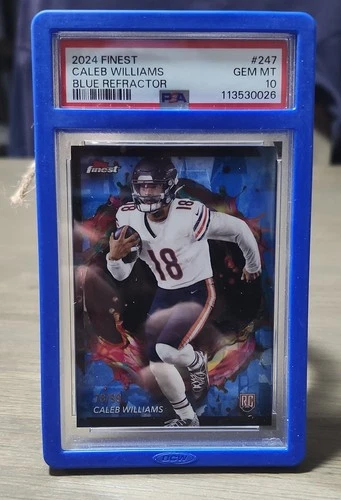 2024 Topps Finest - Rare Caleb Williams #247 Blue Refractor /99 (RC)
