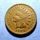 1909 Indian Cent  Abt. XF