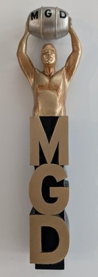 MGD Miller Genuine Draft Kegman Gold Beer Tap Handle