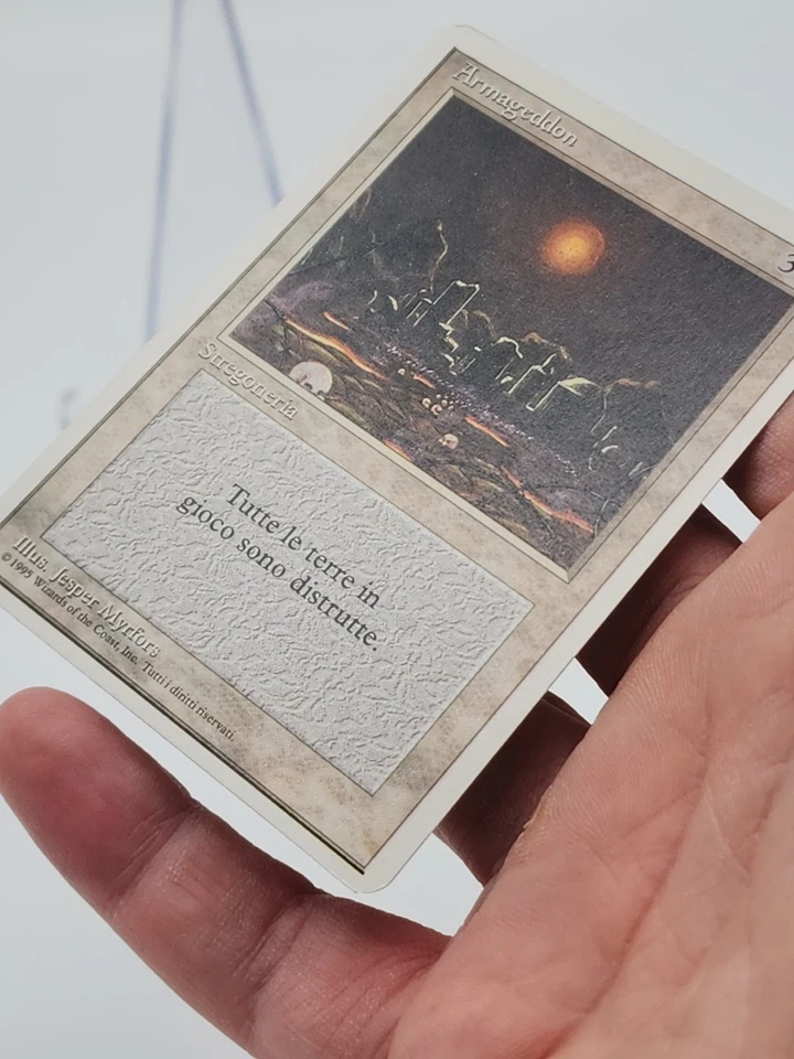 Armageddon MISPRINT MISCUT FRONT CENTERED BACK ITALIAN FWB MTG 4th *CCGHouse* - Image 3 of 4