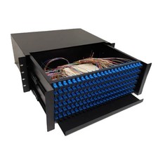 144 cores SC 19'' Rack Mount FTTH ODF 4U Cold Roll Steel Fiber Optic Patch Panel