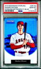 Shohei Ohtani RARE BLUE REFRACTOR /25 BOWMAN CHROME INVESTMENT CARD ROY PSA 10