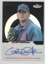 2005 Topps Finest Auto Black Refractor 79/99 Glen Perkins #143 Auto 1j2