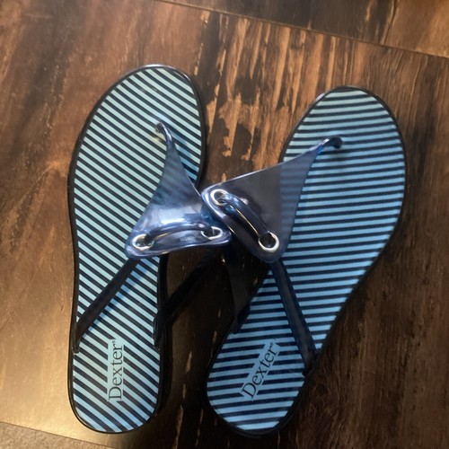 Dexter Women Shoes Thong Sandals Flip Flops Size 6 Red White Blue - Picture 1 of 7