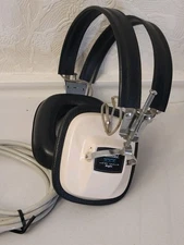 SANSUI Model SS-2 Vintage Stereo Headphones White VGC