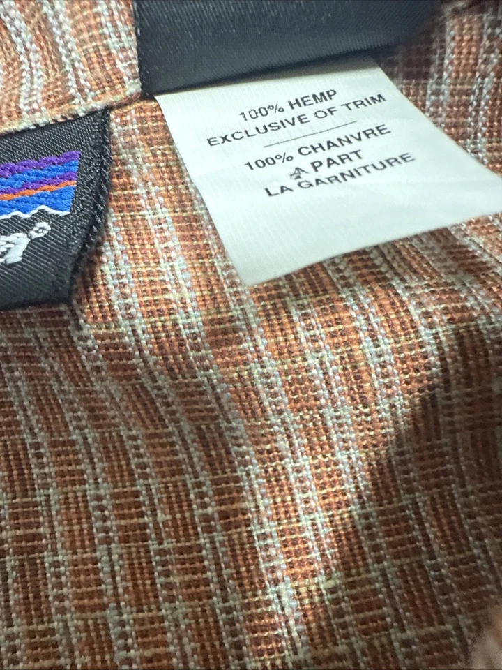 Camisa Patagonia Abotonada Manga Corta Rojo Cáñamo De Colección Talla L Aire Libre Senderismo Foto 2 de 4