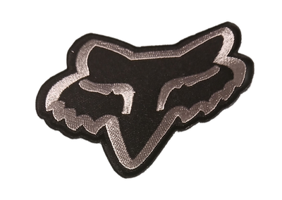 #ad #ad fox embroidered patch 3.5 X 3.0 inch iron on sewn on black and silver new $7.25
