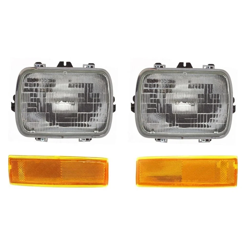 Conjunto de parrilla delantera + faros + luces de esquina para GMC Sonoma Base 1991-1993 Foto 3 de 4