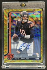 2025 Topps Chrome Caleb Williams Auto Autograph Gold Wave Refractor #/50 Bears