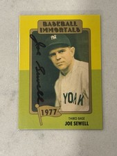 Joe Sewell Signed 1987 Baseball Immortals #163 Card 