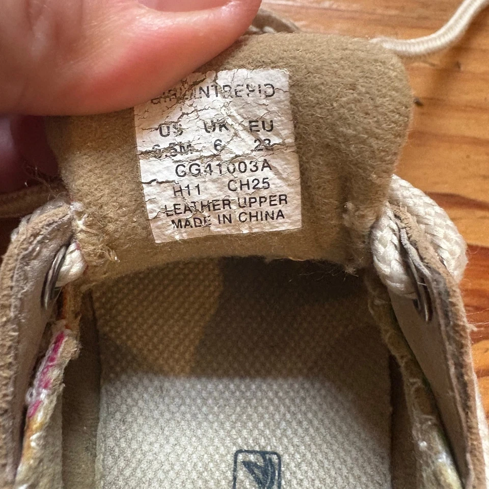 Sperry Top Sider Cuero Tostado Rosa Cuadros Bebé Barco Zapatos TALLA 6.5 Foto 3 de 4