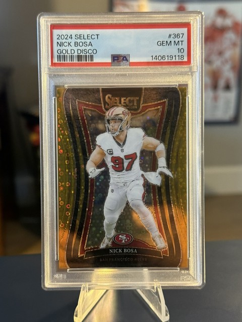 2024 Select Nick Bosa #367 Gold Disco 10 /10 Bookend PSA 10