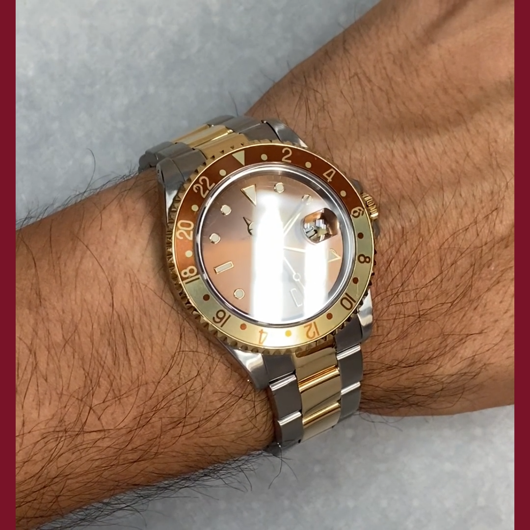 Rolex GMT-Master II 18k Yellow Gold/Steel Root Beer 40mm Vintage