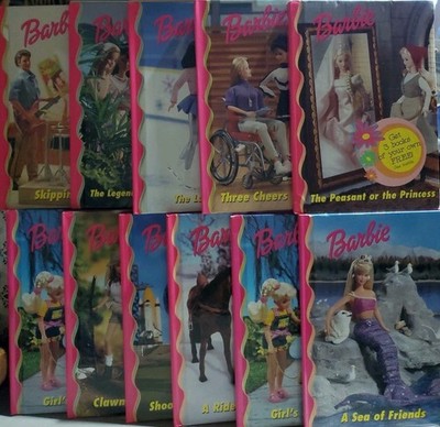 Lot 11 Barbie Books Grolier Vintage 1998-1999 Children s Story Books Set
