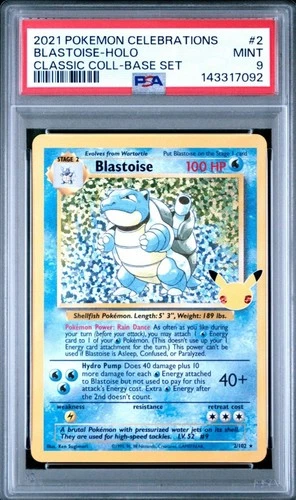Pokemon Celebrations Blastoise Holo PSA 9 Base #2