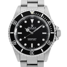 ROLEX SUBMARINER No Date 14060 black all tritium W Number second hand mens