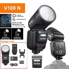 US Godox V100N V100 Nikon 2.4G TTL Round Head Flash Speedlite for nikon Cameras