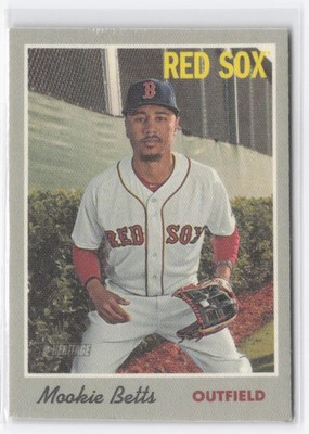 2019 Topps Heritage #6 Mookie Betts 1970 Cloth Stickers