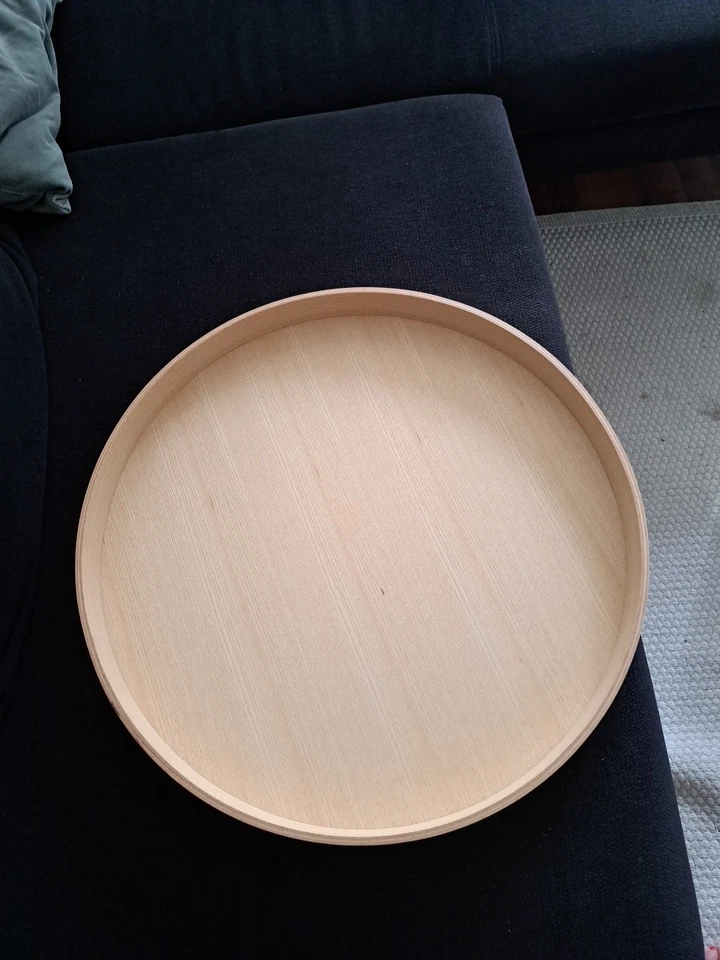 Ikea STOCKHOLM 2017 Tablett Rund Aus ESCHE 51cm Holz, 5cm