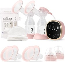 NCVI Electric Breast Pump 8782, Portable Hospital-Grade Double Pump with 4 Mo...