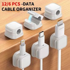 12PCS Magnetic Cable Clips Cord Holder Wire Organizer Desk Cable Management