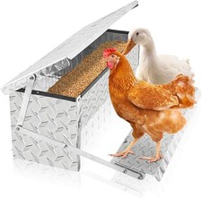Aluminum Automatic Chicken Feeder Chook Capacity Treadle Self Opening Pou