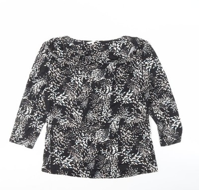 RJR John Rocha Damen schwarz Blumenmuster Top Größe 18