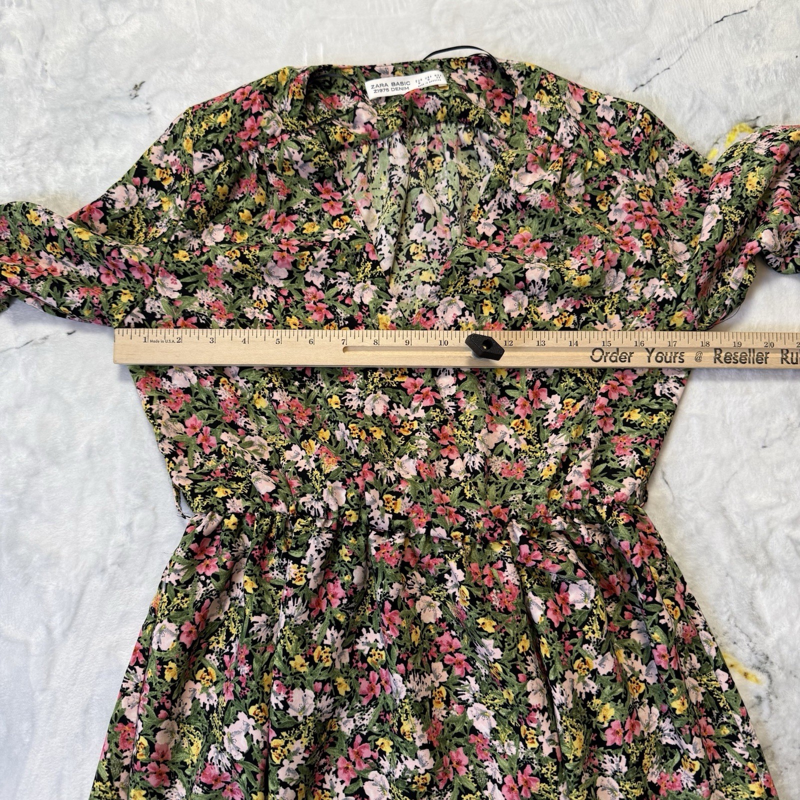 Zara Basic Dress Womens Size Medium Multicolor Fl… - image 3