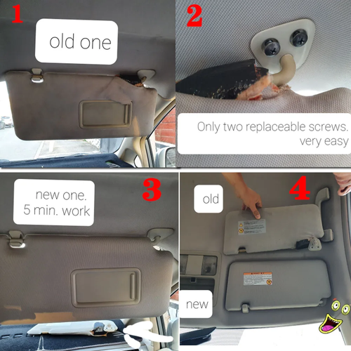 Sun Visor Accessories for Nissan Tiida 2005 2006 2007 2008 - 2010 Interior Front - Picture 5 of 15